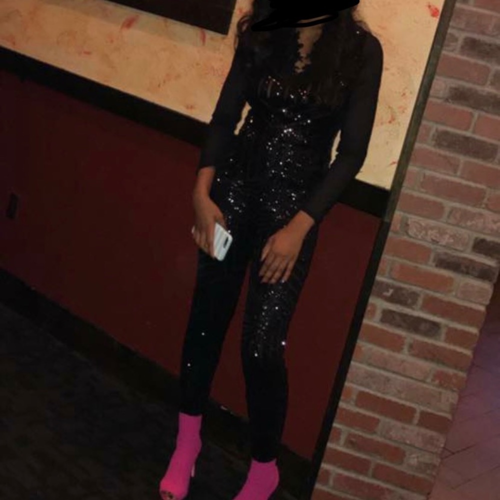 Full sequence prom dress